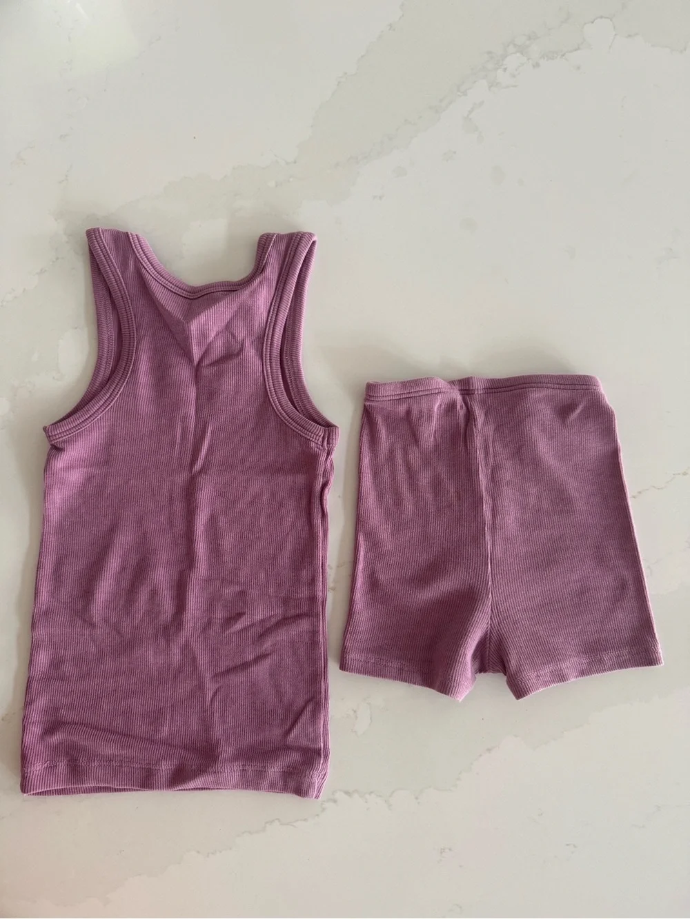Soor Ploom ribbed tank set, zinnia
